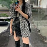 Yipinpay Punk Leather Skirt Women Black Sexy Split Slim High Waisted A-line Mini Skirts Autumn Korean Fashion Harajuku Streetwear