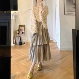 Yipinpay Fashion Oversized Sweater Pullover Sweet Sequin Sweater Y2k Clothes Pull Femme Long Sleeve Top Grunge Knitted