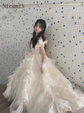 Yipinpay Princess Evening Dress for Women High end Light Luxury New Immortal Host Stage Performance Costume Long Fluffy Dress