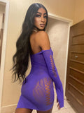 Yipinpay Slant Shoulder Cut Out Bodycon Mini Dress Women Long Sleeve Print See Through Party Vestidos 2023 Summer Harajuku Club Robe