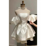 Yipinpay New High end Unique Light Luxury Off Sholuder Strapless Dresses for Women Spicy Girl Waist Slimming A-line Short Dress