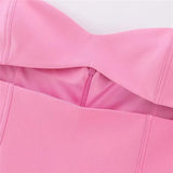 Yipinpay Pink Cut Out Corset Top Female Off Shoulder Crop Tops For Women Summer Sleeveless Backless Top Woman Party Night Sexy Tops