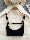 Yipinpay Summer Backless Sexy Camisole Women Strap Slim Beach Top 2024 Sleeveless Streetwear Korean Strap Sensual Tank Top