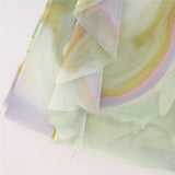 Yipinpay Print Tulle Slip Dress Woman Ruffle Mesh Long Dress Women Backless Midi Sexy Party Dresses Sleeveless Beach Summer Dresses