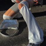 Yipinpay Women Y2K Solid Color Leg Warmers Super Soft Flare Boots Shoes Cuffs Covers Summer Thin Sunscreen Sports Boot Cover