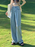 Yipinpay Oversized Wide Leg Jeans Mujer Casual Loose Streetwear Red Baggy Jeans Korean Fashion Boyfriend Mom Jeans