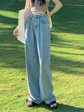 Yipinpay Oversized Wide Leg Jeans Mujer Casual Loose Streetwear Red Baggy Jeans Korean Fashion Boyfriend Mom Jeans