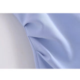 Yipinpay Blue Mini Dress Woman Off Shoulder Short Dresses For Women Pleated Strapless Sexy Corset Dress 2023 Evening Party Dresses