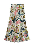 Yipinpay Print Long Skirts For Women Fashion 2023 High Waist Vintage Skirt Sets Summer Beach Midi Skirt Woman Flared Women's Skirts