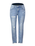 Yipinpay New Women's High Stretch Ripped Jeans Fashion Slim Denim Pencil Pants Street Casual Female Clothing S-2XL Drop Shipping