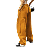 yipinpay Pants Y2K Clothes Loose Drawstring Low Waist Joggers Trousers Women Casual Outfits Streetwear Baggy Wide Leg Sweatpants