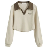 Yipinpay Spring and Autumn New Fashion Short Polo Sweatshirt+Wide Leg Pants Two Piece Women's Sportswear Set Korean Elegant Clothing