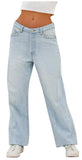 Yipinpay Spring New Y2K Style Women's Loose Jeans Fashion Denim Wide Leg Pants Street Casual Trousers XS-L Drop Shipping