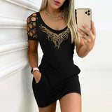 Yipinpay Club Hip Dress For Women 2024 Summer Slim Fit Short Skirt Elegant Pullover Female Y2K Crop Midi Dresses Vestido Girl Clothe