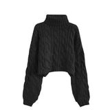 Yipinpay Autumn/Winter New in Matching Set Women's Korean Elegant High Neck Knitted Sweater Casual Pants Two Piece Female Clothing