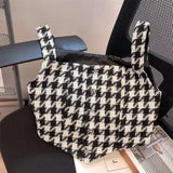 Yipinpay Houndstooth Vest Bow Shirt Blouses for Women Fashion Retro White Shirt Blusas Mujer Tweed Crop Top Casual 2set Spring