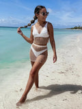 Yipinpay Women Beach Cover-Up Set Pearl Rhinestones Decor Round Neck Sleeveless Bikini Smock Tops High Waist Skirt Clothing