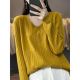 Yipinpay Women Sweater and Pullovers Fall Winter New Skinny Jumpers V-neck Basic Warm Sweater Pullovers Warm Winter Sweater