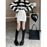 Yipinpay Future Traf Skirt Office Lady Above Knee Non Strech A Line Leather Mini Skirts Korean Version Fashion The Price Of