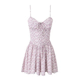 Yipinpay Women Sexy Spaghetti Strap Floral Print Short Jumpsuit Elegant Ladies Summer Romper Holiday  Sling Playsuit