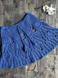 Yipinpay Simenual Sexy summer crochet swimwear floral BOHO mini skirts transparent pareos beachwear handmade hollow out short skirt lace
