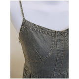 yipinpay Blue Dresses for Women 2023 Vintage Sleeveless Solid Chic Sling Sexy Fashion Suspender Simple Y2K Elegant Dresses
