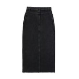 Yipinpay Black Denim Skirt Woman Slit Jean Long Skirts For Women Fashion 2023 High Waist Summer Midi Skirt Y2k Streetwear Skirts