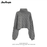 Yipinpay Autumn/Winter New in Matching Set Women's Korean Elegant High Neck Knitted Sweater Casual Pants Two Piece Female Clothing