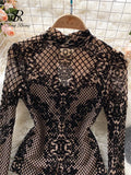 Yipinpay Women Sexy Backless Rompers Fashion Korean Bodycon Jumpsuits 2024 New Summer Chic Streetwear Flocking Slim Bodysuit