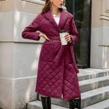 Yipinpay Winter Spring Mid-length Women's Parkas Black Cotton Padded Lace Jacket Light Thin Fashion Elegant Quilted Coats for Women