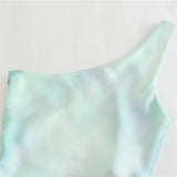 Yipinpay Tie Dye Satin Dress Woman Asymmetric Long Dresses For Women 2023 Off Shoulder Elegant Midi Dresses Ruched Party Dresses