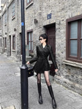 Yipinpay Sweet Hot Girl Versatile Leather Coat Women's Winter Long Sleeve Casual PU Leather Lace-up Trench Jacket Female Clothes