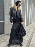 Yipinpay Sparkly Midi Skirts Women Autumn 2024 New High Waist Glitter Sequin Y2k Long Skirt Fashion Club Party Ladies Long Skirt