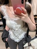 Yipinpay Spring Elegant Sweet Tank Top Women Party Slim Y2k Crop Top Office Lady Causal Outwear Sleeveless Korean Reviews Clothes