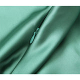 Yipinpay New Women Green Satin Midi Spaghetti Strap Sexy Dresses Chic Backless V Neck Female Party Vestidos