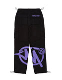 Yipinpay Y2K Cargo Pants Men Retro Loose Pocket Wide-Leg Pants High Waist Straight Loose Men And Women Harajuku Mopping Overalls