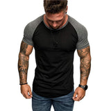 Yipinpay Men Casual Short Sleeve Tops Slim Fit Bodybuilding Muscle T-Shirt Summer Workout Sport Shirts Skin-Friendly Comfortable