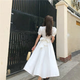 Yipinpay Yellow Dress Vestidos De Mujer Y2k Dress Femme Maxi Dresses for Women Casual Feminino Short Sleeve White Dress