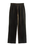 Yipinpay Women Pants High Waist Velvet Woman Trousers Vintage Baggy Pants Female Suit Autumn Winter Office Elegant Women's Pants