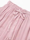 Yipinpay Pink Cargo Pants Women Semi Sheer Baggy Pants Woman Fashion Summer High Waist Parachute Pants Streetwear Women's Trousers