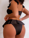 Yipinpay Bikini High Waist Women Swimsuit 2023 Ruffle Bikinis Set Female Swimwear Swimming Suit Beachwear Bathing Suit Biquini