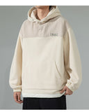 Yipinpay Men Fleece Hoodies Autumn Winter New Loose Harajuku Pullover Tops Streetwear Long Sleeve Sweatshirts Hip Hop Men's Clothing