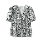 Yipinpay Flower Printed 2 Pieces Long Pant Sets For Women Elegant Short Sleeve Lace Up Shirt Wide Leg Trouser Summer Lady Outfits