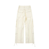 Yipinpay 2023 Women's Cargo Trousers Seam Parachute Pants For Women Mid-Waist Baggy Pants Woman Fashion Streetwear Summer Y2k Pants