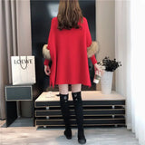 Yipinpay Shirt Half High Collar Pullover Sweater Knitwear Spring, Autumn and Winter Loose Oversized Pullover Cape Pullover Sweater