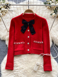 Yipinpay 2024 Fashion Pearl Warm Sweater Winter Office Lady Elastic Thick Loose Blouse Ladies Beading Autumn Sweet Pullovers