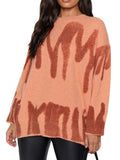 Yipinpay New Tie-Dye Knit Women's Oversize Sweater Pullovers Long Sleeve Y2k Casual 2024 Winter Streetwear Loose Pull Femme Jumper