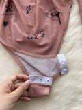 Yipinpay Autumn Sexy Mesh Jumpsuits Perspective Thin Long Sleeve Bodycon Inside Wear 2024 Fashion Print Women Rompsutis