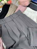 yipinpay Crimping High Waist Pants for Womens 2023 Korean Fashion Casual Harem Pants Female Loose Elegant Chic Trousers Ladies