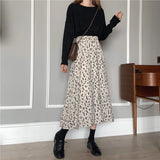 Yipinpay Floral Print A-line Pleated Long Skirts Summer Women 2024 Korean Skirt Streetwear Drawstring Elastic Waist Midi Skirt